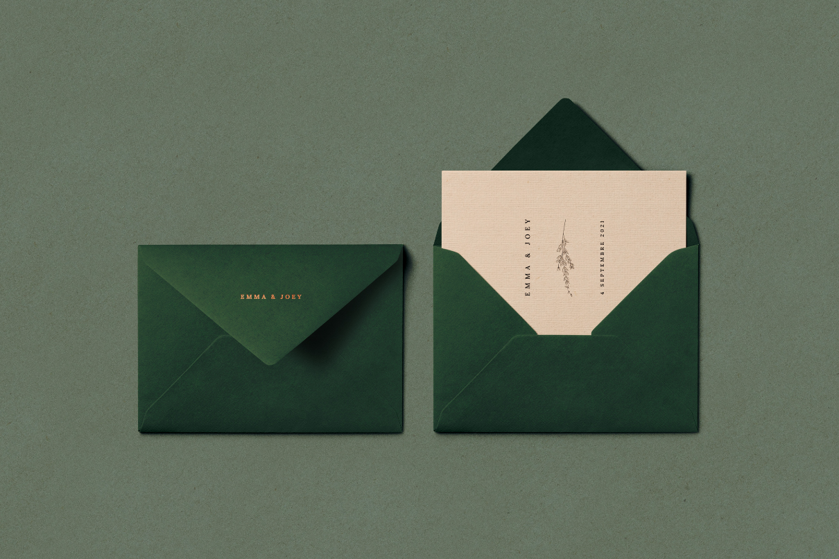 Invitations de mariage avec enveloppe